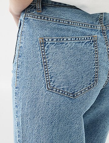 Calças wide leg com bolsos aplicados