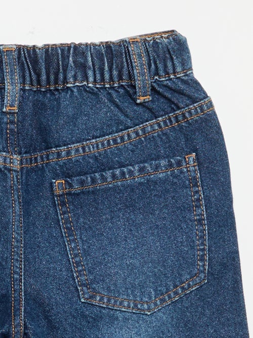 Calças wide leg com bordados - Kiabi