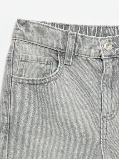 Calças wide leg com bordados - Kiabi