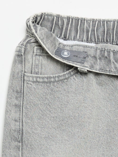Calças wide leg com bordados - Kiabi