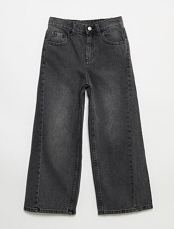 Calças wide leg com bordados