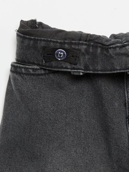 Calças wide leg com bordados - Kiabi