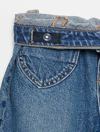 Calças wide leg com bordados de corações