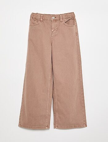 Calças wide leg com cintura ajustável