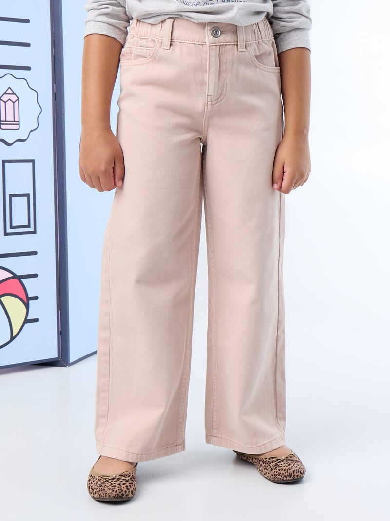 Calças wide leg com cintura ajustável Violeta - Kiabi