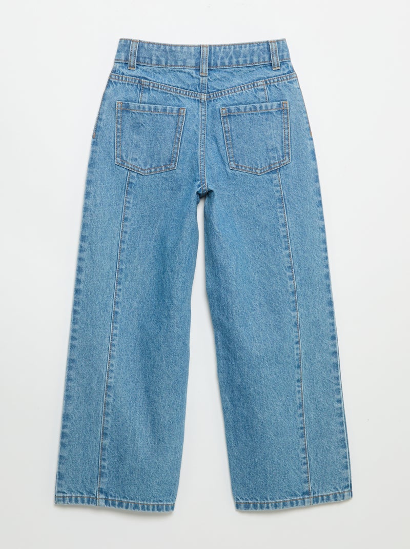 Calças wide leg / corte largo com tachas fantasia Azul - Kiabi