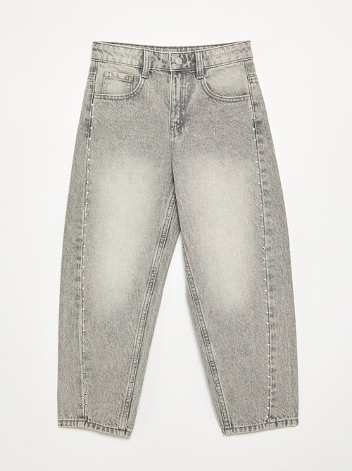 Calças wide leg / corte largo com tachas fantasia - Kiabi