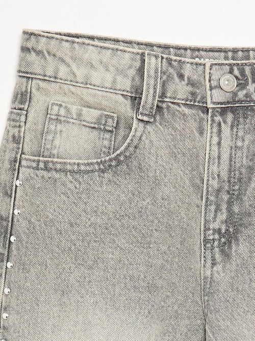 Calças wide leg / corte largo com tachas fantasia - Kiabi