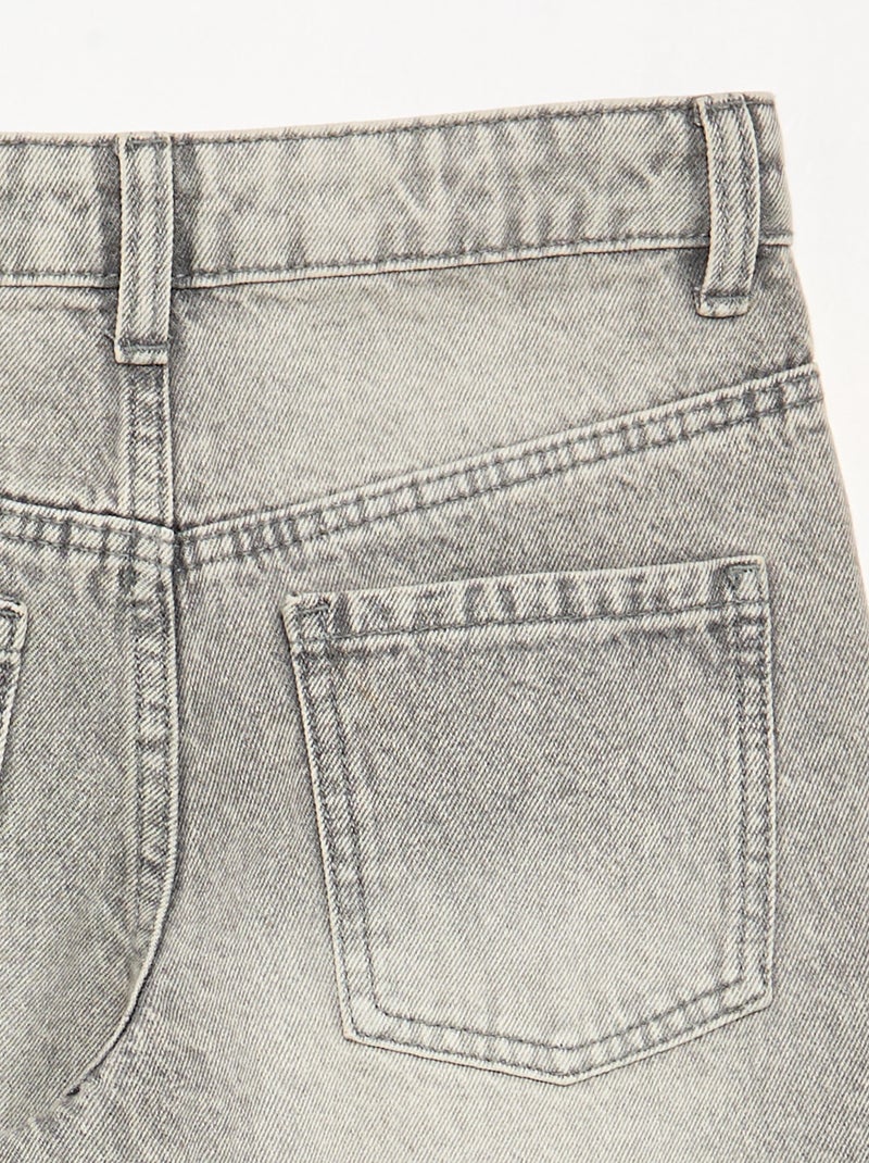 Calças wide leg / corte largo com tachas fantasia Cinza - Kiabi