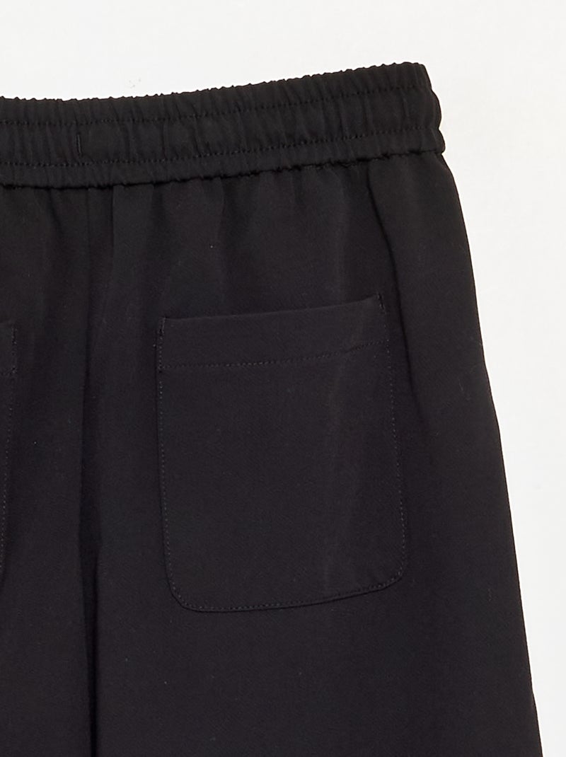 Calças wide leg / corte largo Preto - Kiabi