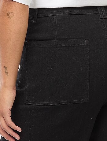 Calças wide-leg cropped
