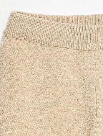 Calças wide leg em tricô