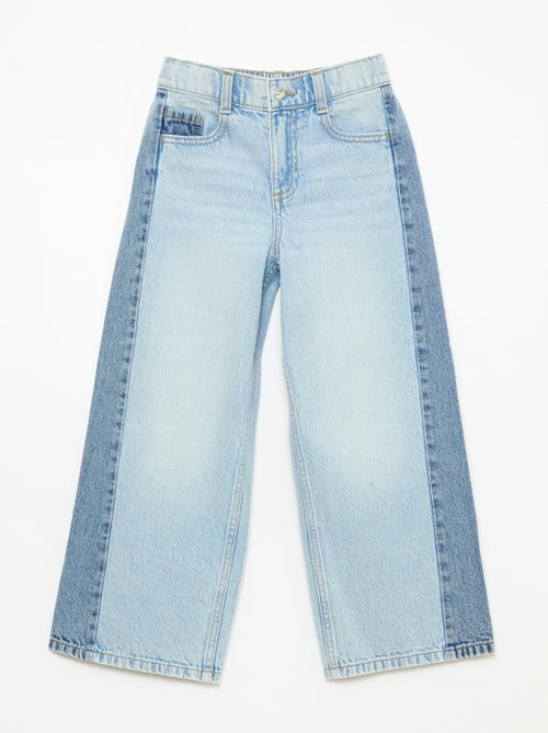 Calças wide leg fit / corte largo com 2 tons - Kiabi