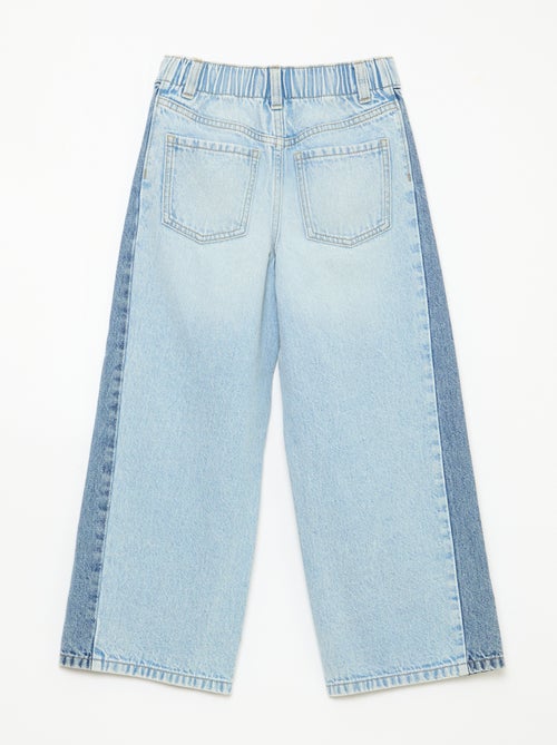 Calças wide leg fit / corte largo com 2 tons - Kiabi