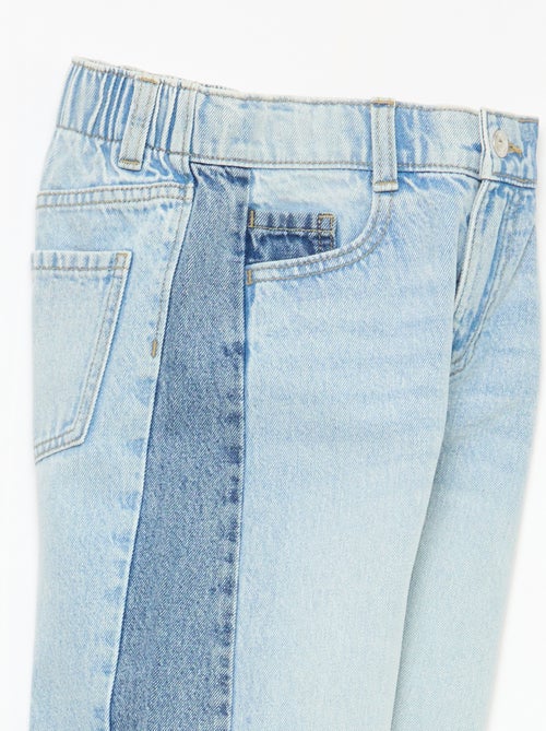 Calças wide leg fit / corte largo com 2 tons - Kiabi