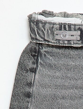 Calças wide leg fit / corte largo com 2 tons