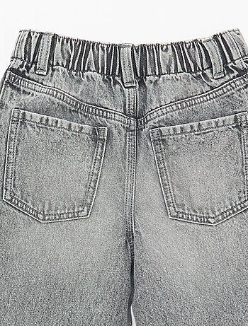 Calças wide leg fit / corte largo com 2 tons