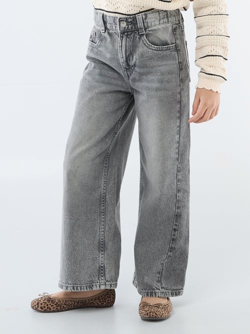 Calças wide leg fit / corte largo com 2 tons - Kiabi