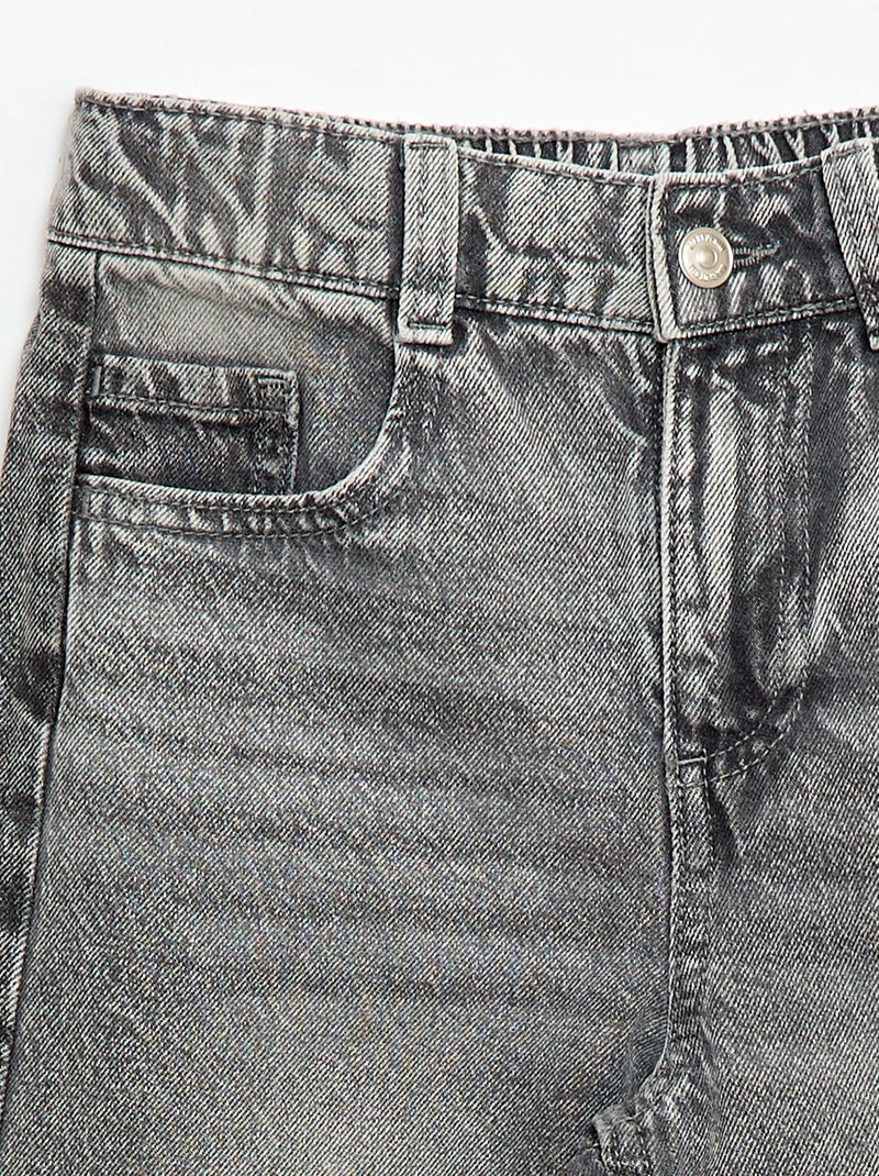 Calças wide leg fit / corte largo com 2 tons Cinza - Kiabi