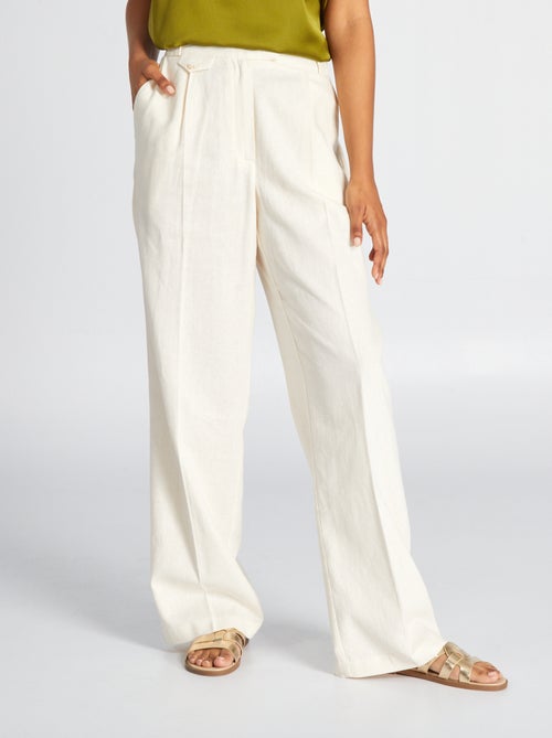 Calças wide leg fluidas - Kiabi