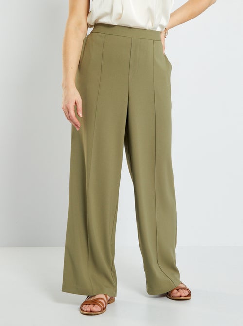 Calças wide leg fluidas - Kiabi