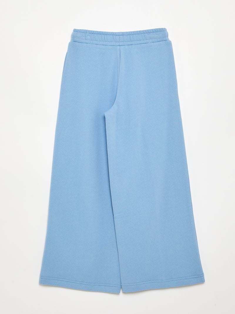 Calças wide leg lisas Azul - Kiabi