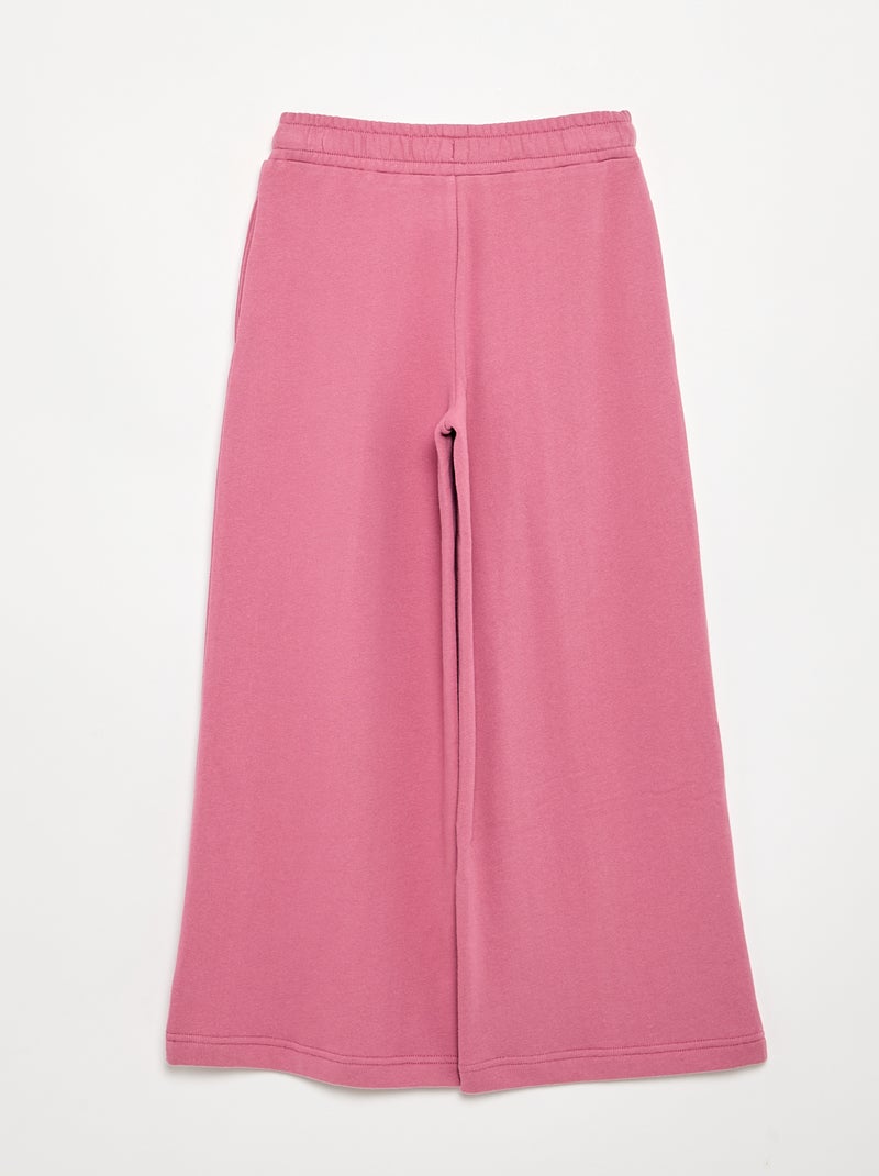 Calças wide leg lisas Rosa - Kiabi