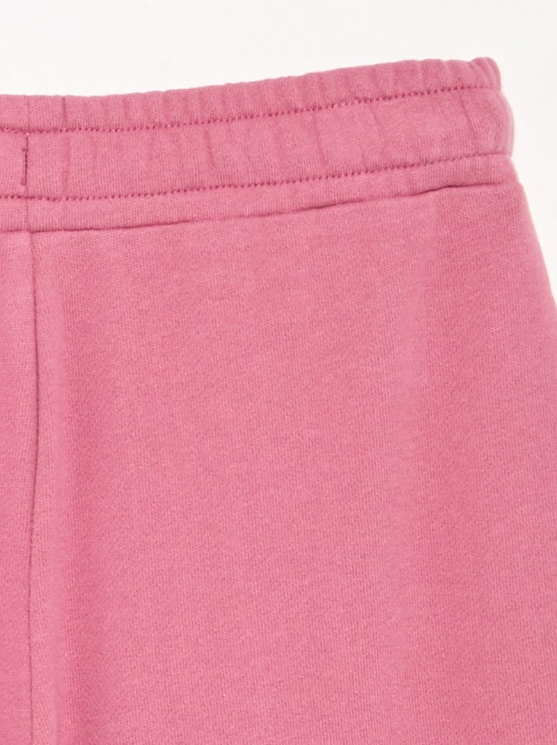 Calças wide leg lisas Rosa - Kiabi