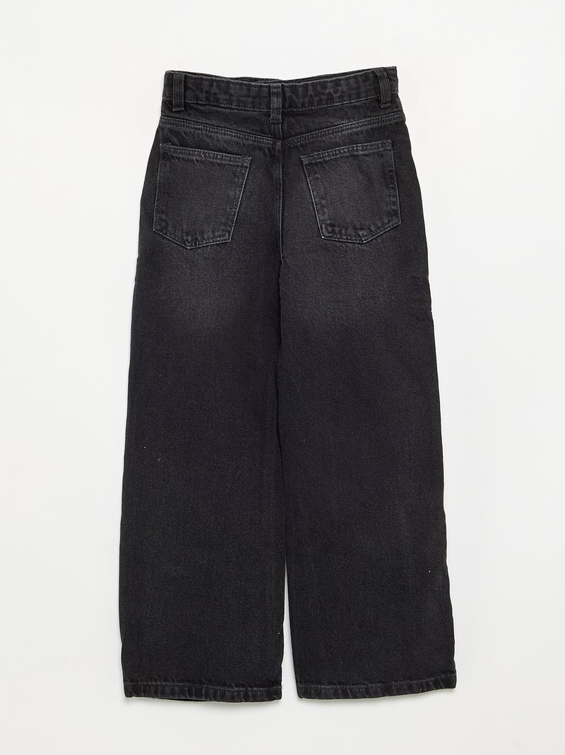 Calças wide leg Preto - Kiabi