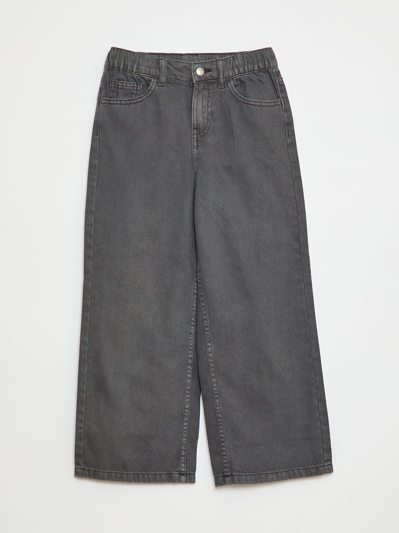 Calças wide-leg Preto - Kiabi