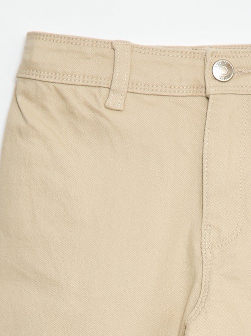 Calças wide leg sem bolsos frontais - Kiabi