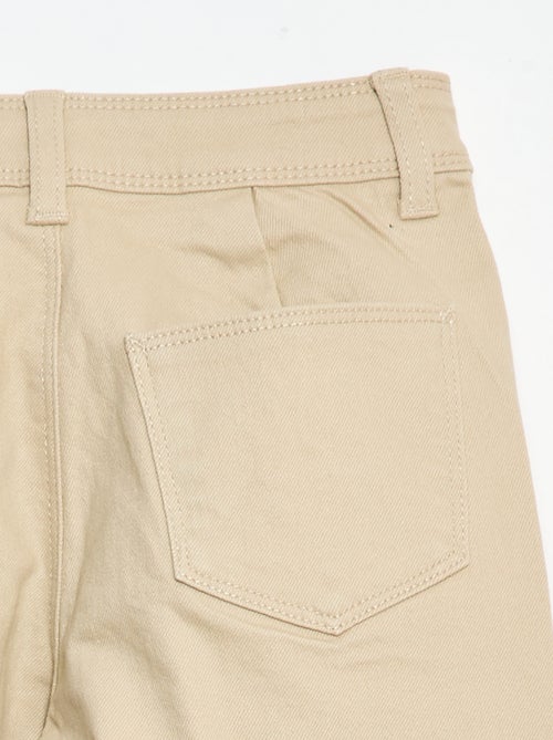 Calças wide leg sem bolsos frontais - Kiabi