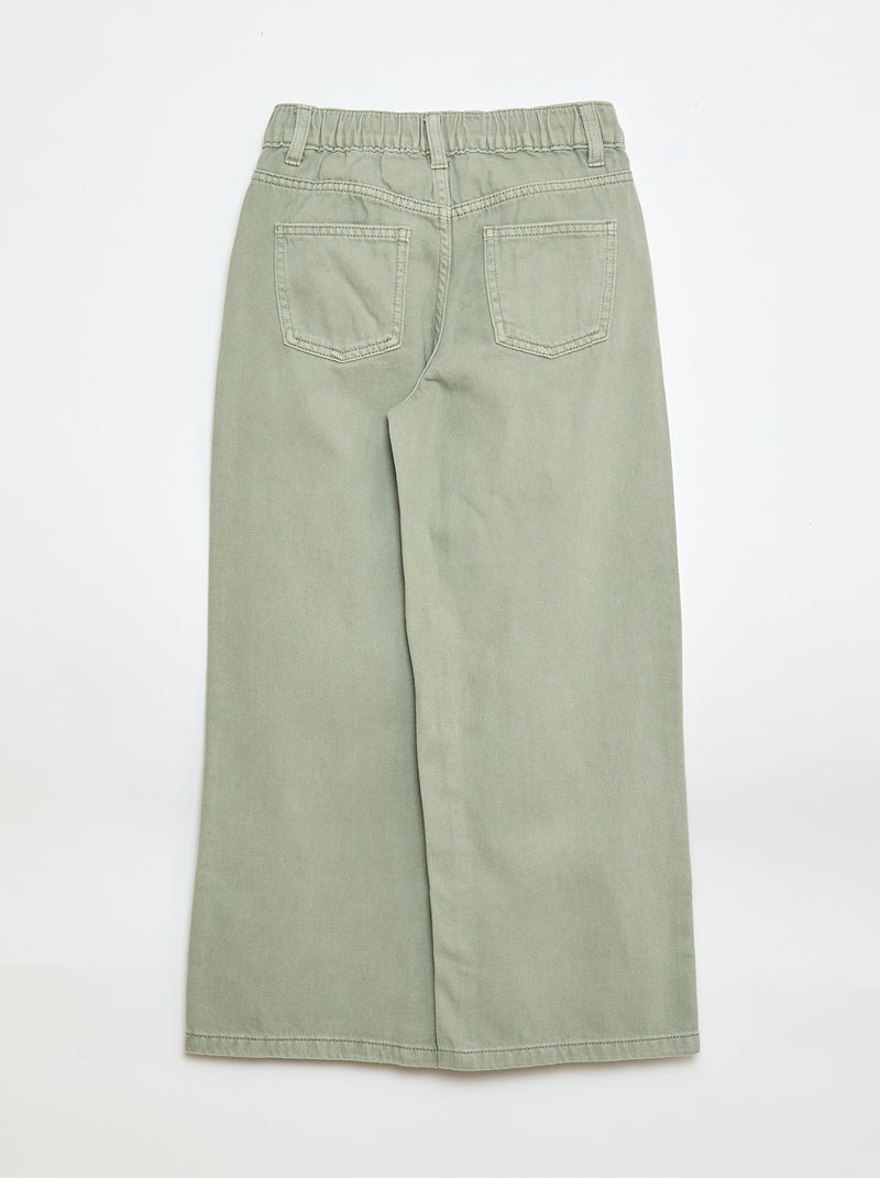 Calças wide-leg Verde - Kiabi
