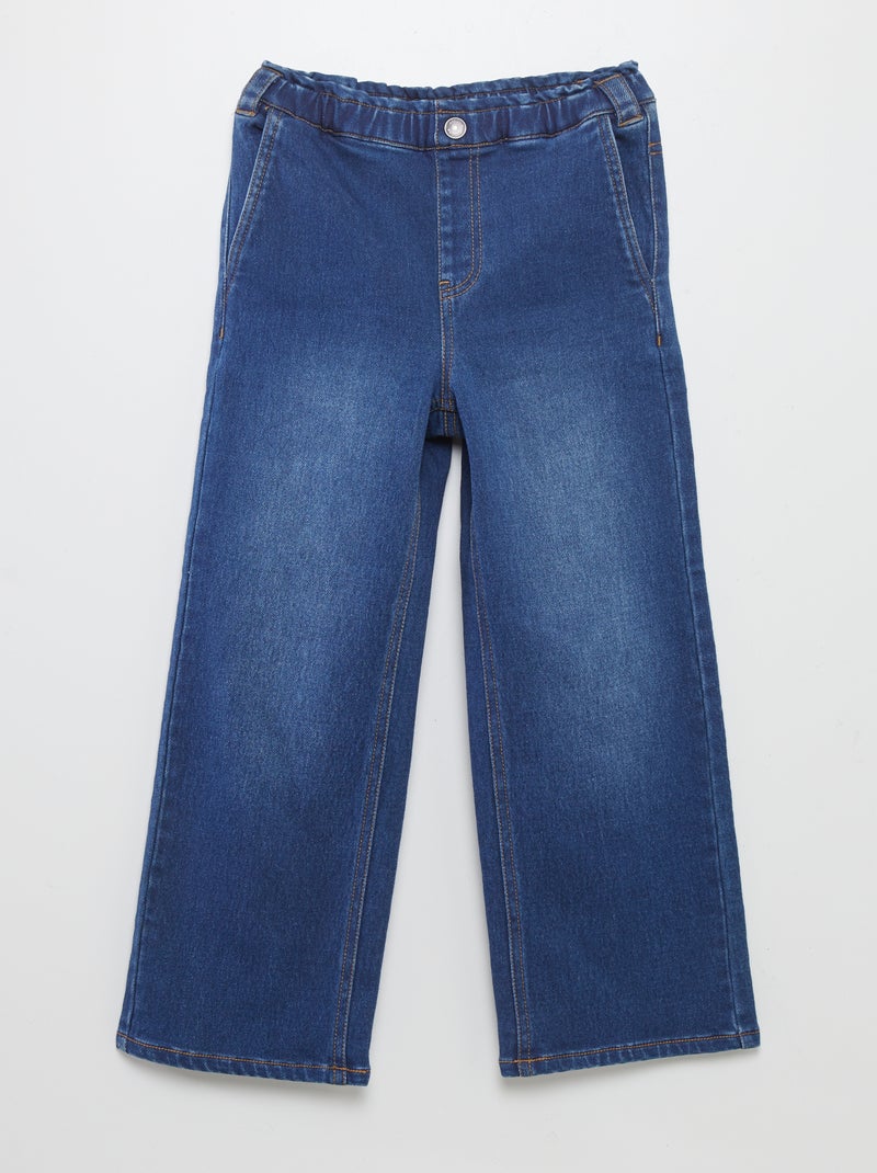 Calças wide legs - coleção fácil de vestir AZUL - Kiabi