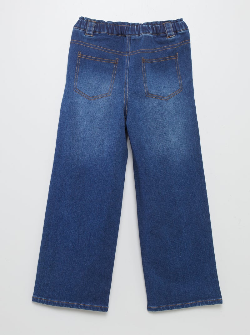 Calças wide legs - coleção fácil de vestir AZUL - Kiabi