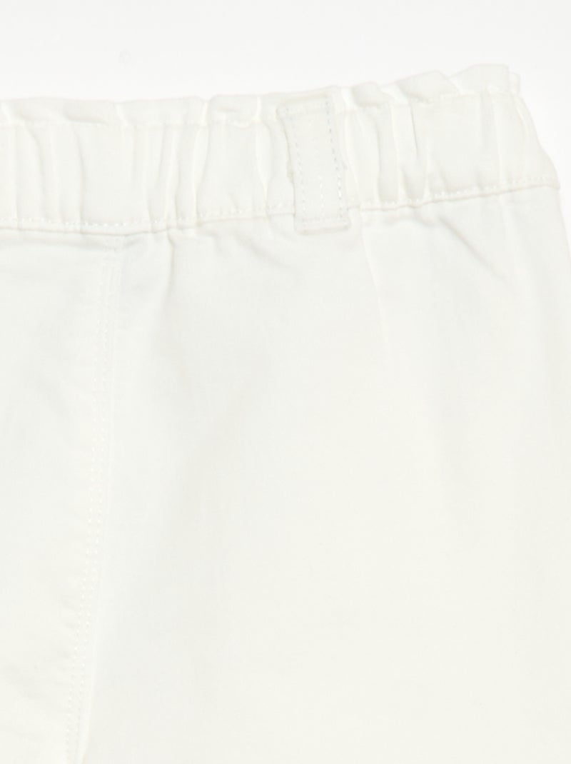 Calças wide legs - coleção fácil de vestir Branco - Kiabi