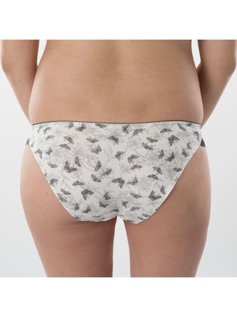 Calcinha de maternidade jardin de papillons 'bogema' Branco Cinza Preto - Kiabi