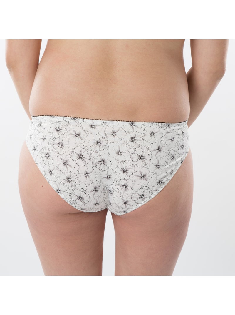 Calcinha de maternidade laura 'bogema' Branco Prateado Cinza - Kiabi