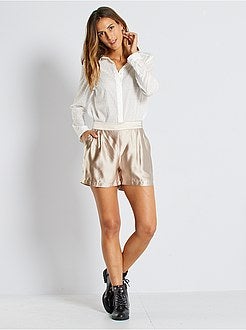 Calções acetinados - Kiabi