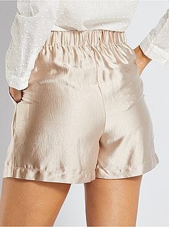 Calções acetinados - Kiabi