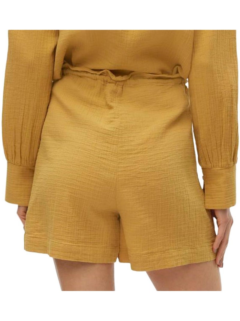 Calções Amarelos Vero Moda Rikke para Mulher Amarelo - Kiabi
