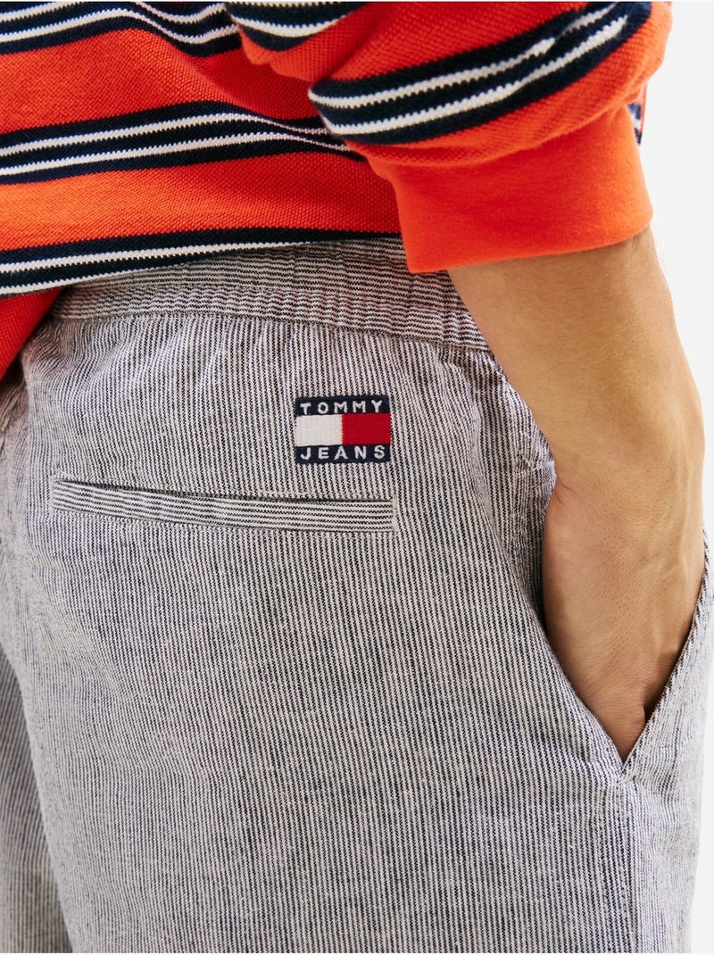 Calções às riscas - Tommy jeans Azul escuro - Kiabi