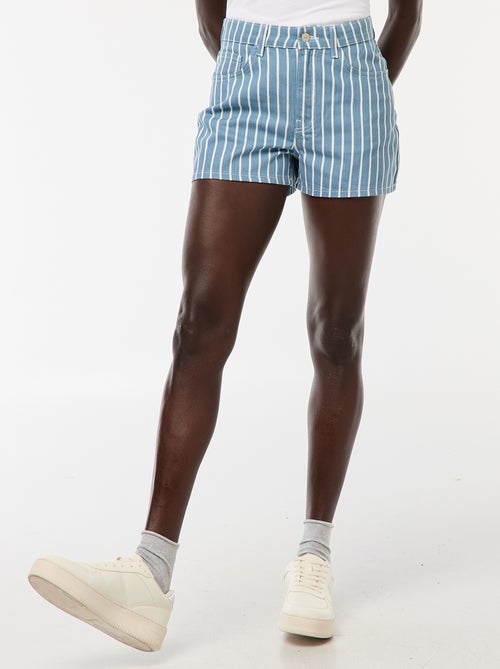 Calções às riscas - Kiabi