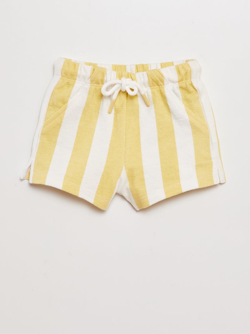 Calções às riscas BRANCO - Kiabi