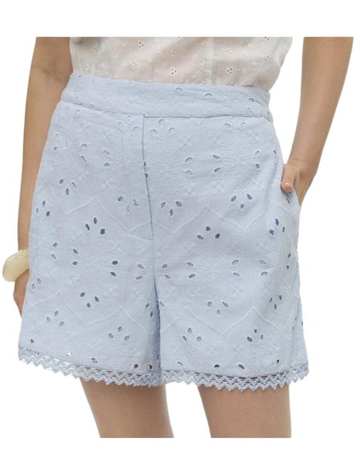Calções Azuis Vero Moda Irina para Mulher - Kiabi