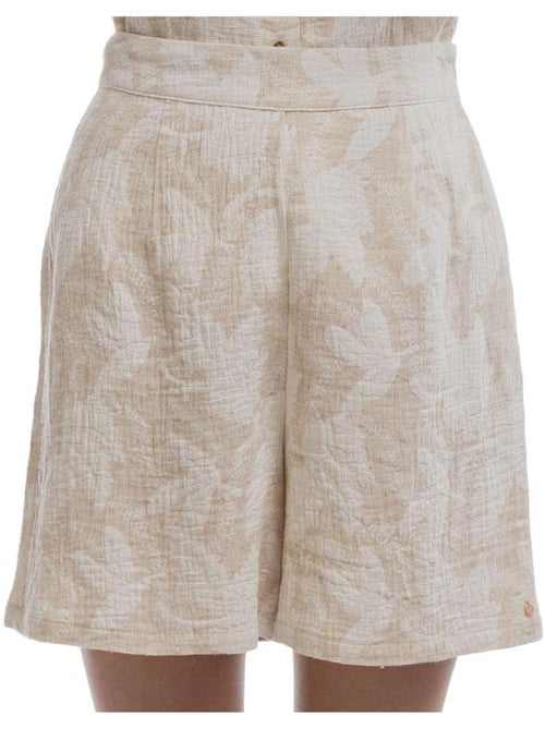 Calções Bege Teddy Smith Floralio para Mulher - Kiabi Calções Bege Teddy Smith Floralio para Mulher - Kiabi