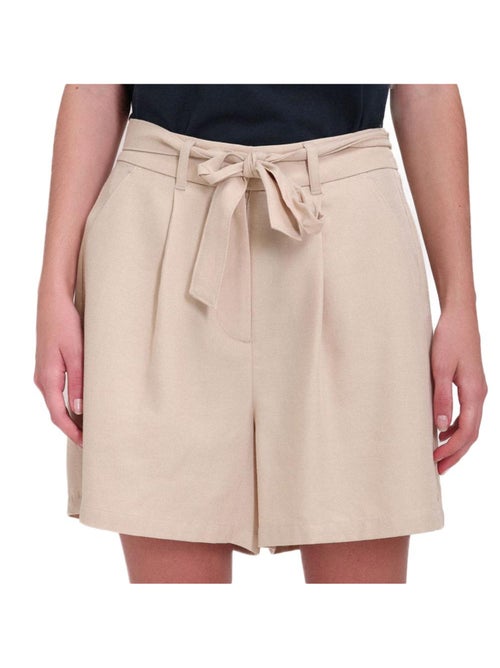 Calções Bege Teddy Smith para Mulher 30416853D-B29 - Kiabi Calções Bege Teddy Smith para Mulher 30416853D-B29 - Kiabi
