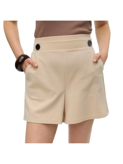 Calções Bege Vero Moda Liva para Mulher - Kiabi Calções Bege Vero Moda Liva para Mulher - Kiabi