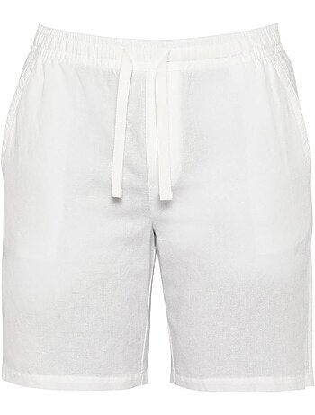 Calções Brancos de Linho para Homem Schott SHINE