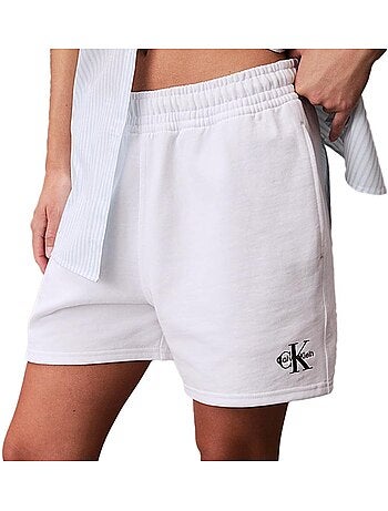 Calções Brancos de Mulher Calvin Klein Jeans Monologo Francês